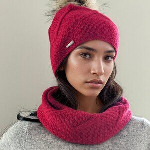 Elegant Red Knit Scarf